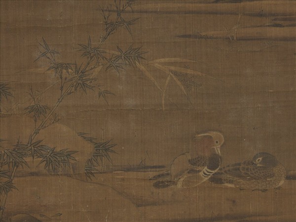 宋人杏林鸂鶒圖　軸