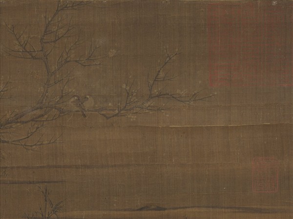 宋人杏林鸂鶒圖　軸