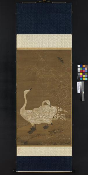 宋人畫雪蘆雙雁軸- 故宮