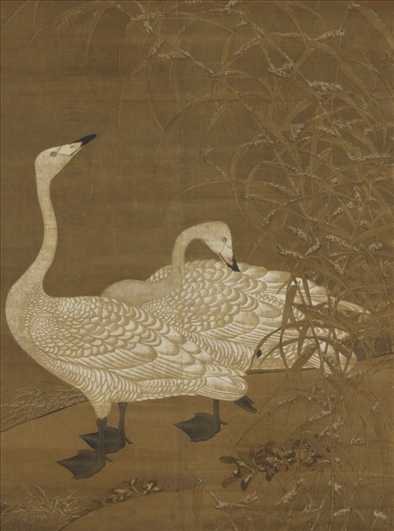 宋人畫雪蘆雙雁　軸