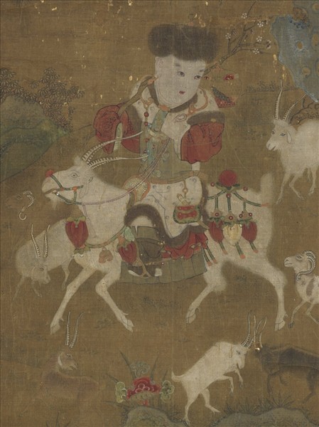 宋人山羊圖　軸