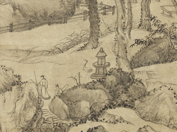 元商琦嵩陽訪真圖　軸