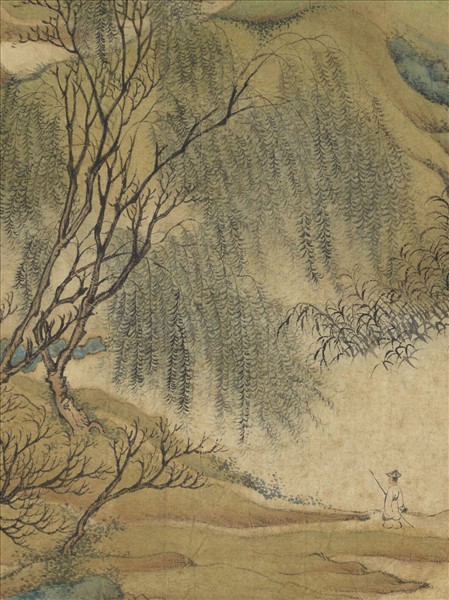 元朱叔重春塘柳色　軸