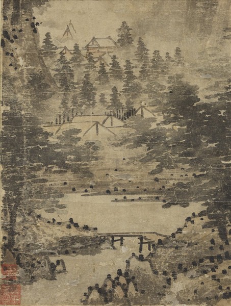 元朱叔重秋山疊翠　軸