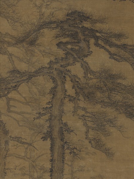 元曹知白雙松圖　軸