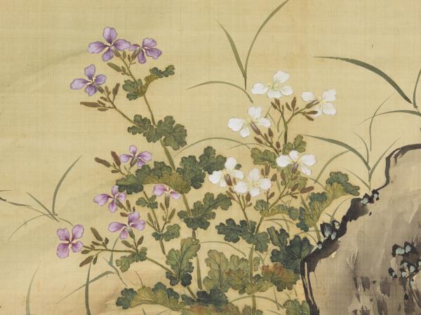 清郎世寧十駿犬睒星狼　軸