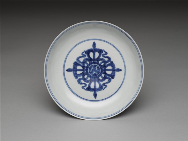 青花夔龍紋盤