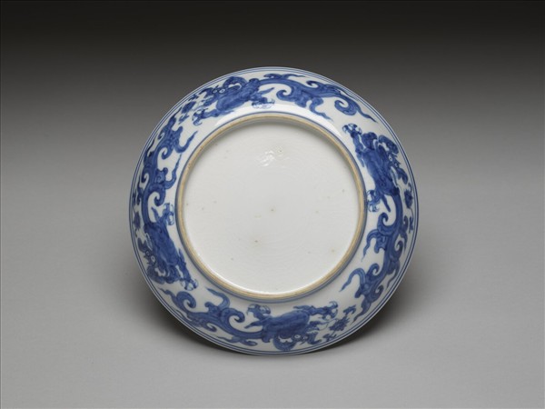 青花夔龍紋盤