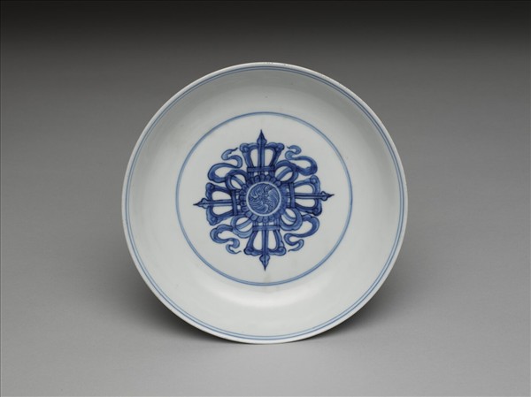 青花夔龍紋盤