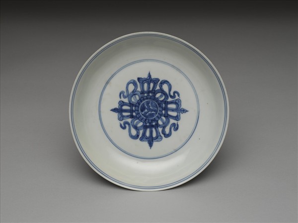 青花夔龍紋盤