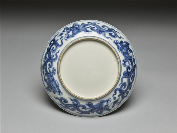 青花夔龍紋盤