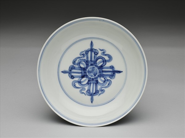 青花夔龍紋盤