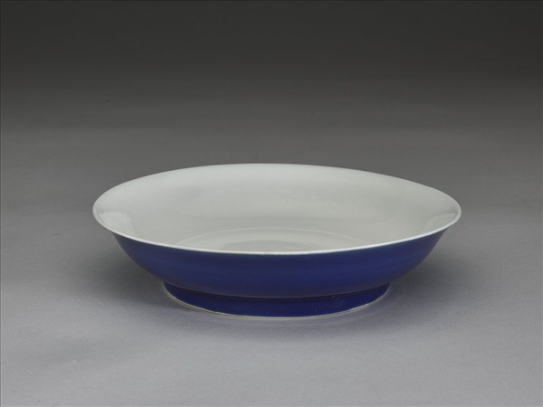 霽青白裡龍紋盤