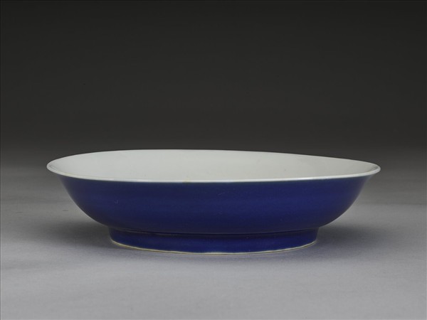 霽青白裡龍紋盤