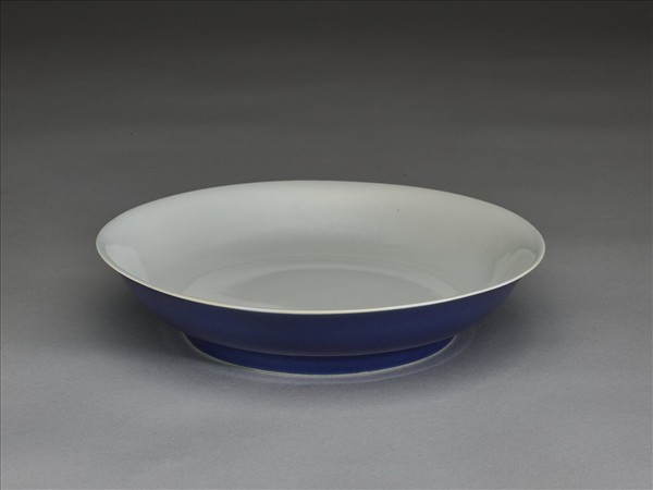 霽青白裡龍紋盤