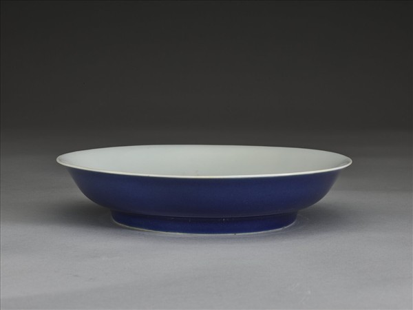 霽青白裡龍紋盤