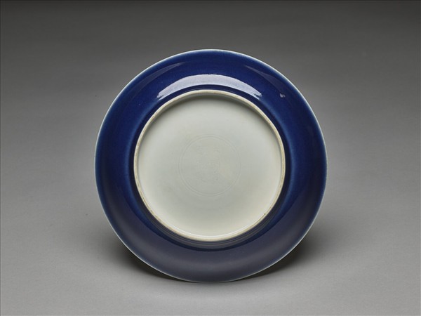 霽青白裡龍紋盤