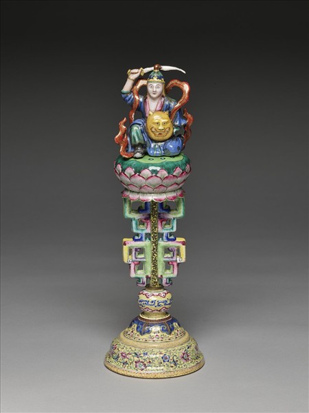 銅胎畫琺瑯五彩七政寶（武將）