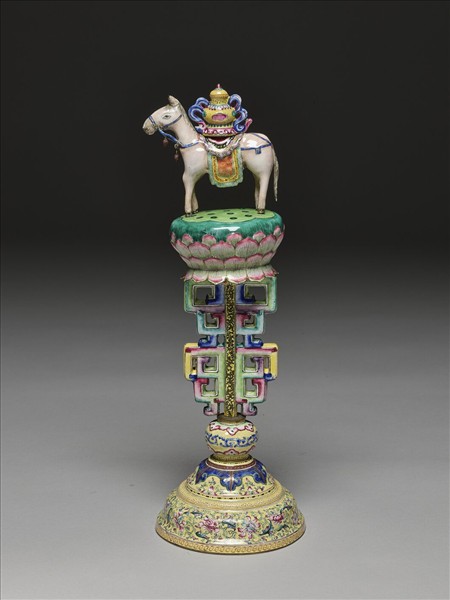 銅胎畫琺瑯五彩七政寶（寶馬）