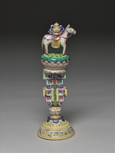 銅胎畫琺瑯五彩七政寶（寶馬）