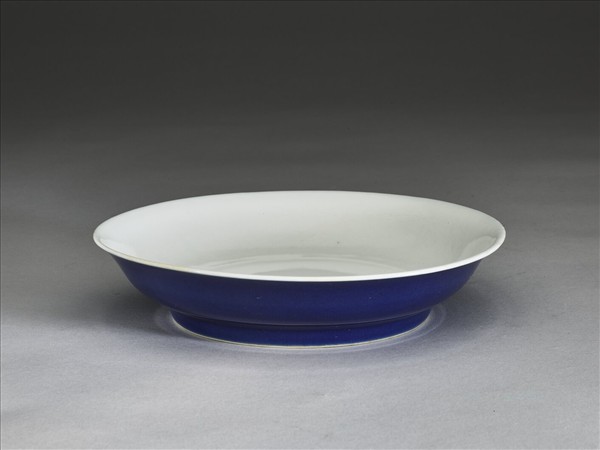 霽青白裡龍紋盤