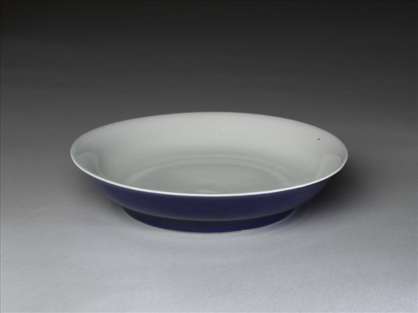 霽青白裡龍紋盤