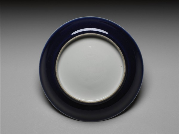 霽青白裡龍紋盤