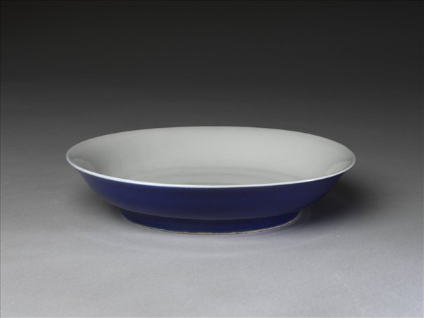 霽青白裡龍紋盤