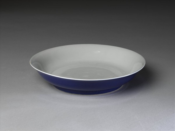 霽青白裡龍紋盤