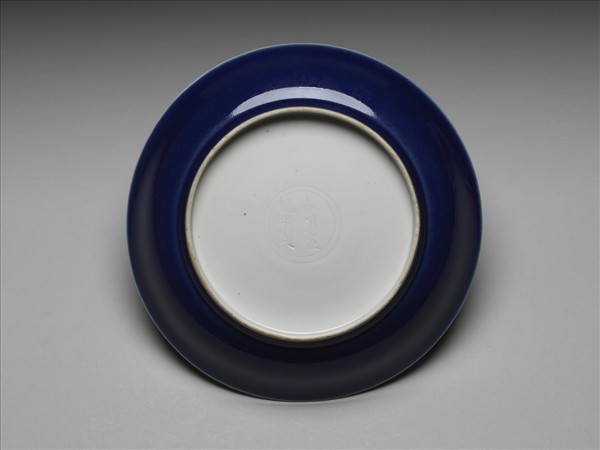 霽青白裡龍紋盤