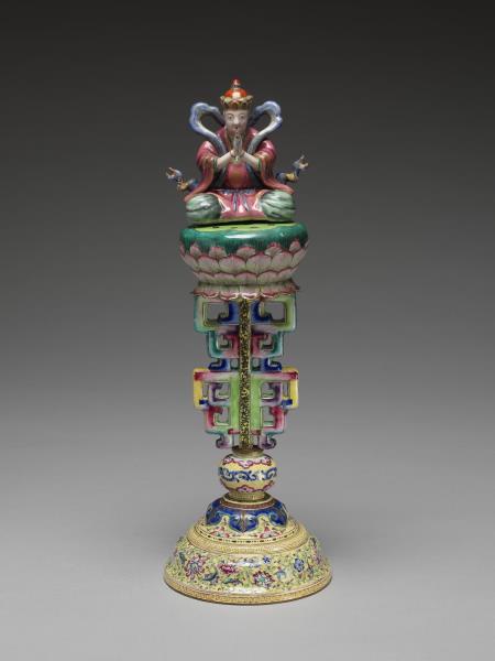 銅胎畫琺瑯五彩七政寶（玉女）