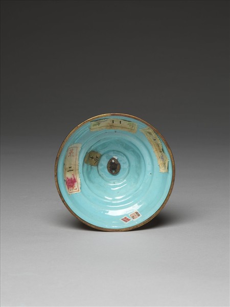 銅胎畫琺瑯五彩七政寶（法輪）