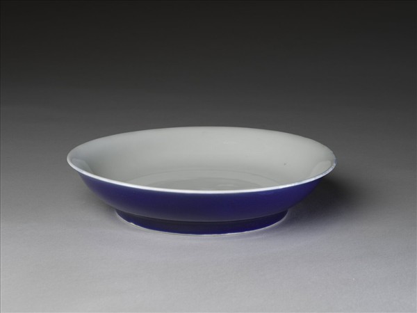 霽青白裡龍紋盤