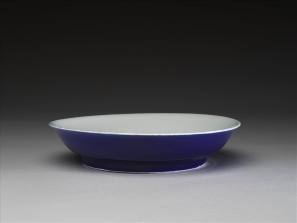 霽青白裡龍紋盤