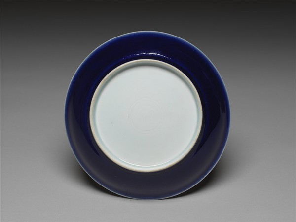 霽青白裡龍紋盤