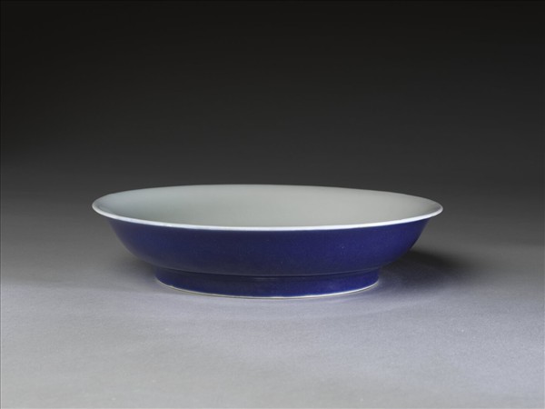 霽青白裡龍紋盤