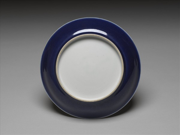 霽青白裡龍紋盤