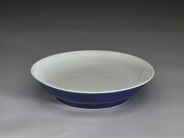 霽青白裡龍紋盤