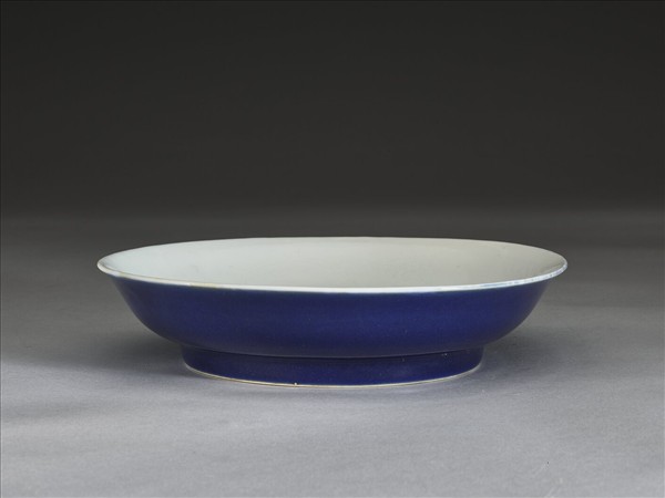 霽青白裡龍紋盤