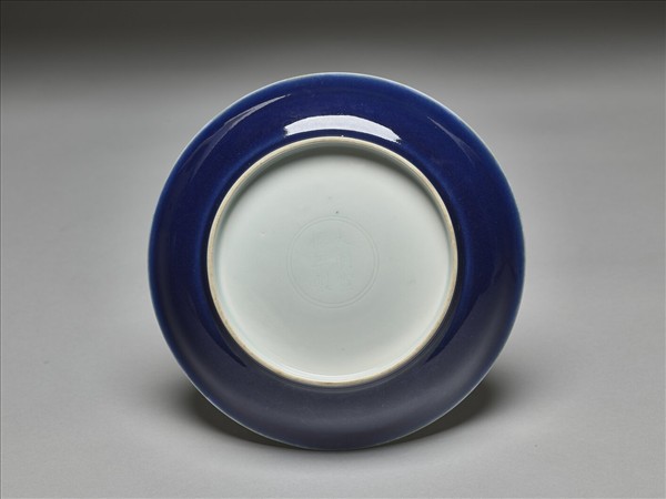 霽青白裡龍紋盤