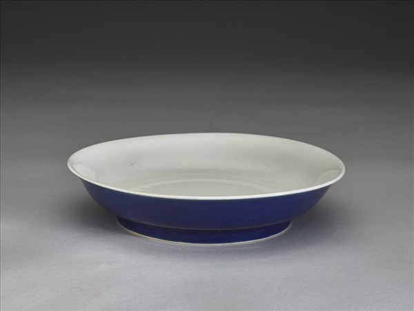 霽青白裡龍紋盤