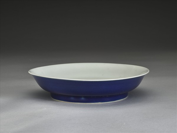 霽青白裡龍紋盤