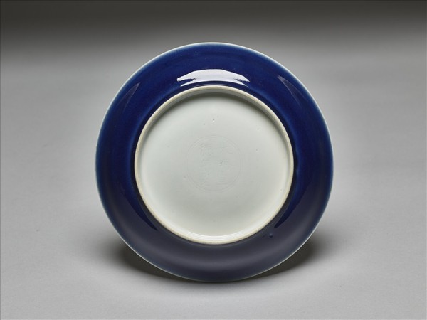 霽青白裡龍紋盤