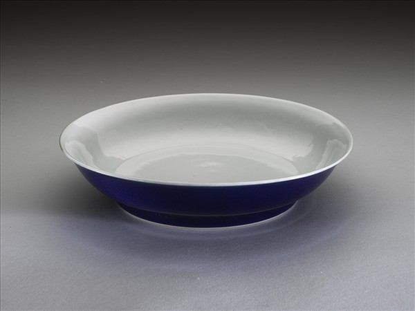 霽青白裡龍紋盤