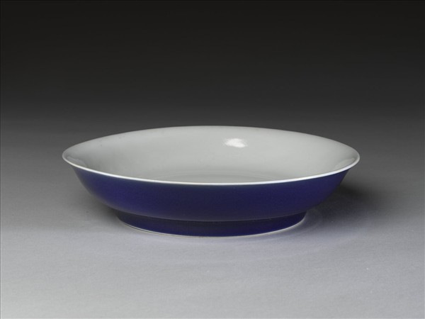 霽青白裡龍紋盤