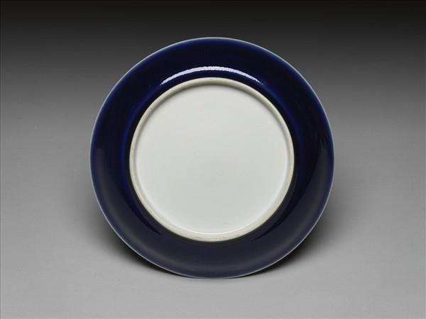 霽青白裡龍紋盤