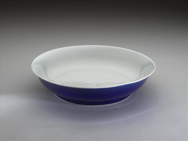 霽青白裡龍紋盤