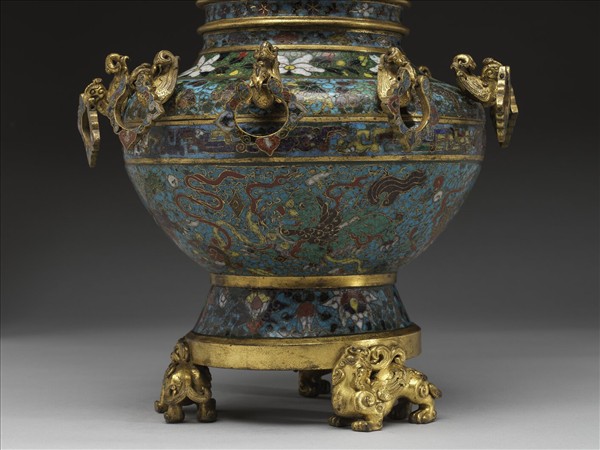 掐絲琺瑯鳳身瓶