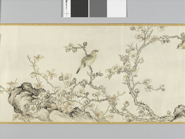 畫杏花雙雀 卷