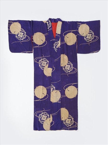 日本 印染鈴紋和服